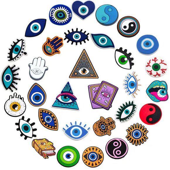 Hamsa Hand Evil Eye Shoe Charms Protection Croc Charms
